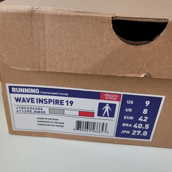 🆕️ Mizuno Wave Inspire 19 Running Shoes - Like New in Harbor Mist / White - Picture 7 of 16